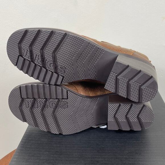 New Sorel Cate Lace Up Boots in Velvet Tan Leather Women's Size 5 - Picture 7 of 8